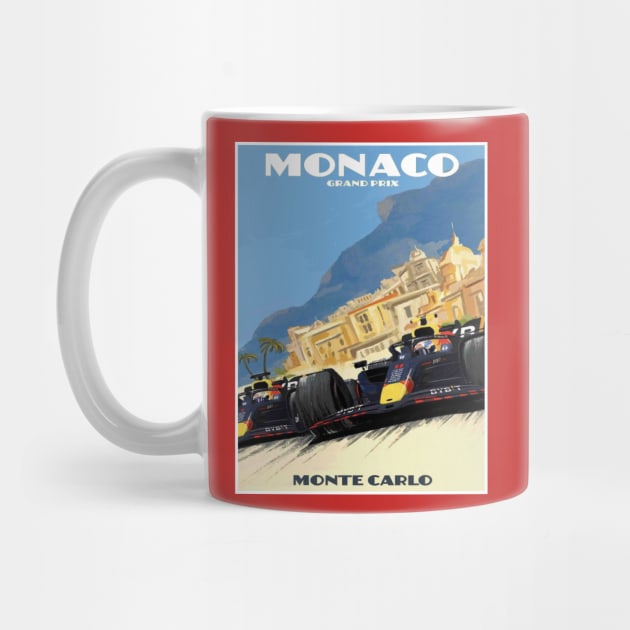 Monaco Grand Prix Auto Racing Monte Carlo Advertising Print by posterbobs